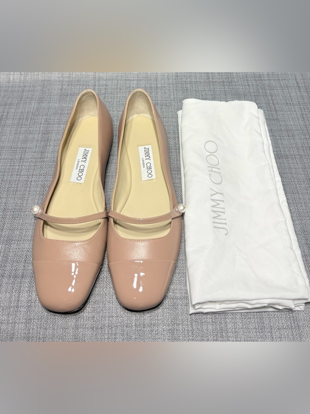 Jimmy Choo Elisa Cap Toe Ballet Flats Ballet Pink EU 38 / US 8 - Picture 7 of 8